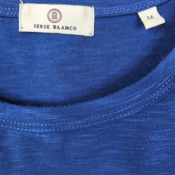Serge Blanco Heather Blue Short Sleeve Rugby Tee Medium - Picture 5 of 7